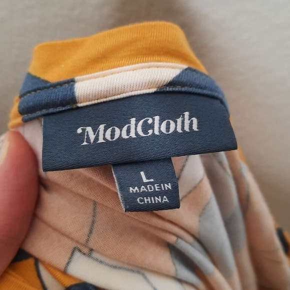 Modcloth Yellow Floral Easily Leisurely Knit Tank Top L - Picture 5 of 7